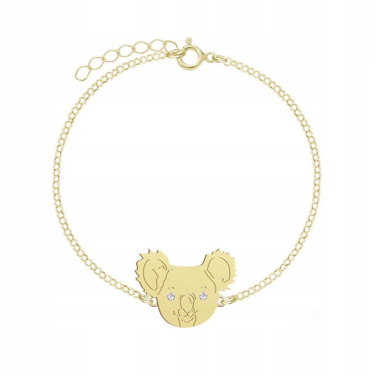 Pozłacana Bransoletka MIŚ KOALA DEDYKACJA GRATIS