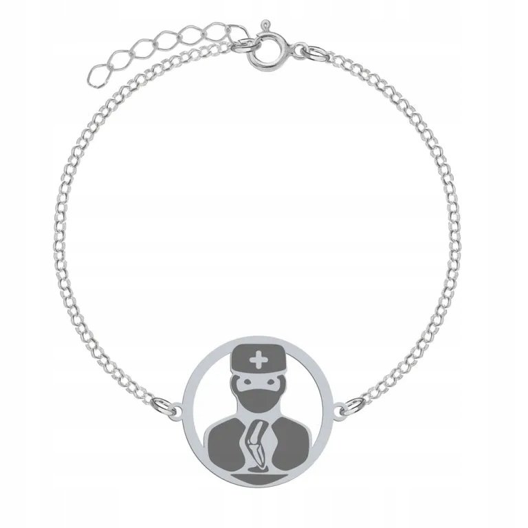 Bransoletka Srebrna dla Ortopedy GRAWER