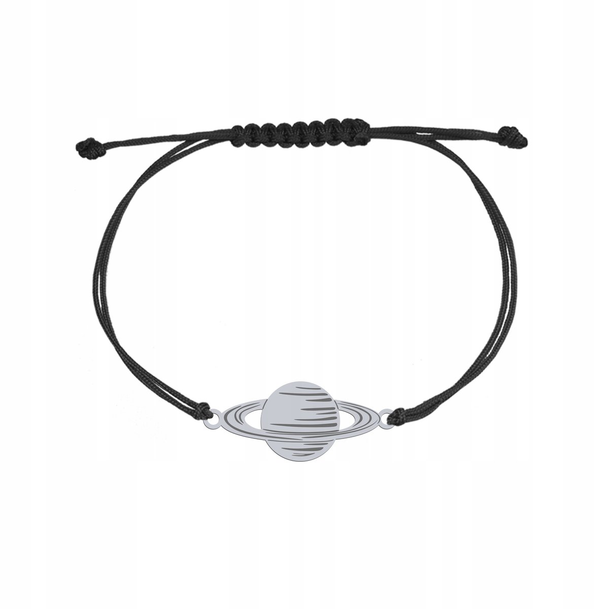 Bransoletka Srebrna z Planetą Sznurek Biżuteria Prezent GRAWER GRATIS