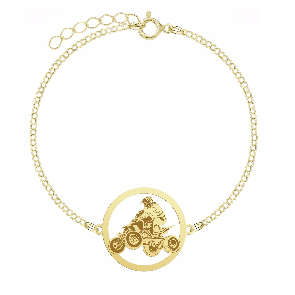 Bransoletka Pozłacana Quad Łańcuszek Biżuteria Srebro 925 GRAWER GRATIS