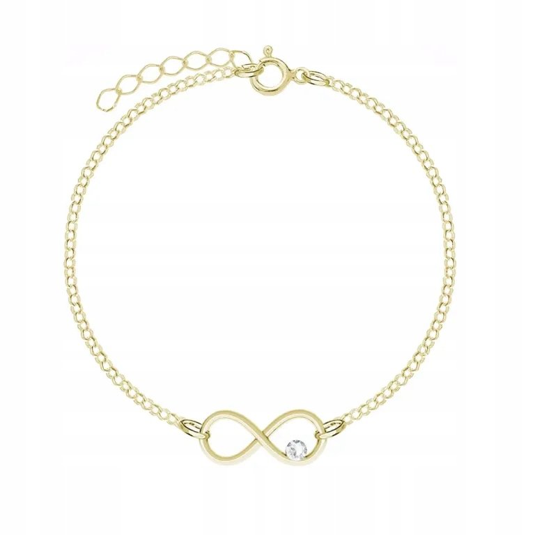 Pozłacana Bransoletka na nogę Nieskończoność