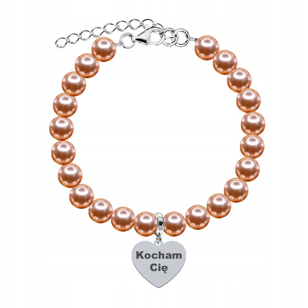 Bransoletka z Sercem Rocznica Dzień Matki Srebro 925 Grawer Życzenia Grati