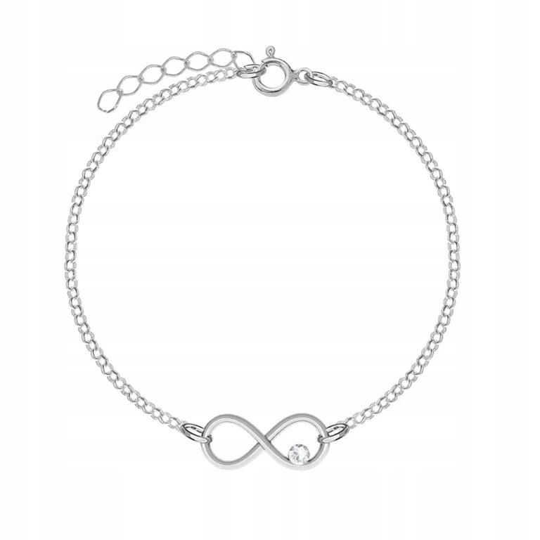 Nieskończoność Bransoletka na nogę srebro