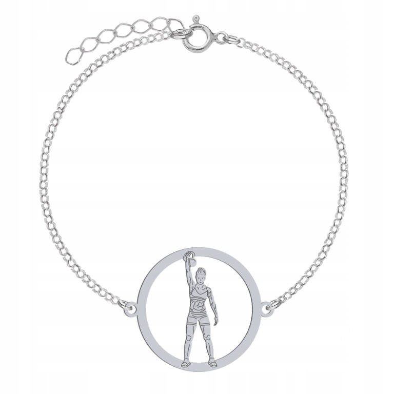 Bransoletka Srebrna Kettlebell Crossfit Kobieta 925 GRAWER DEDYKACJA GRATIS