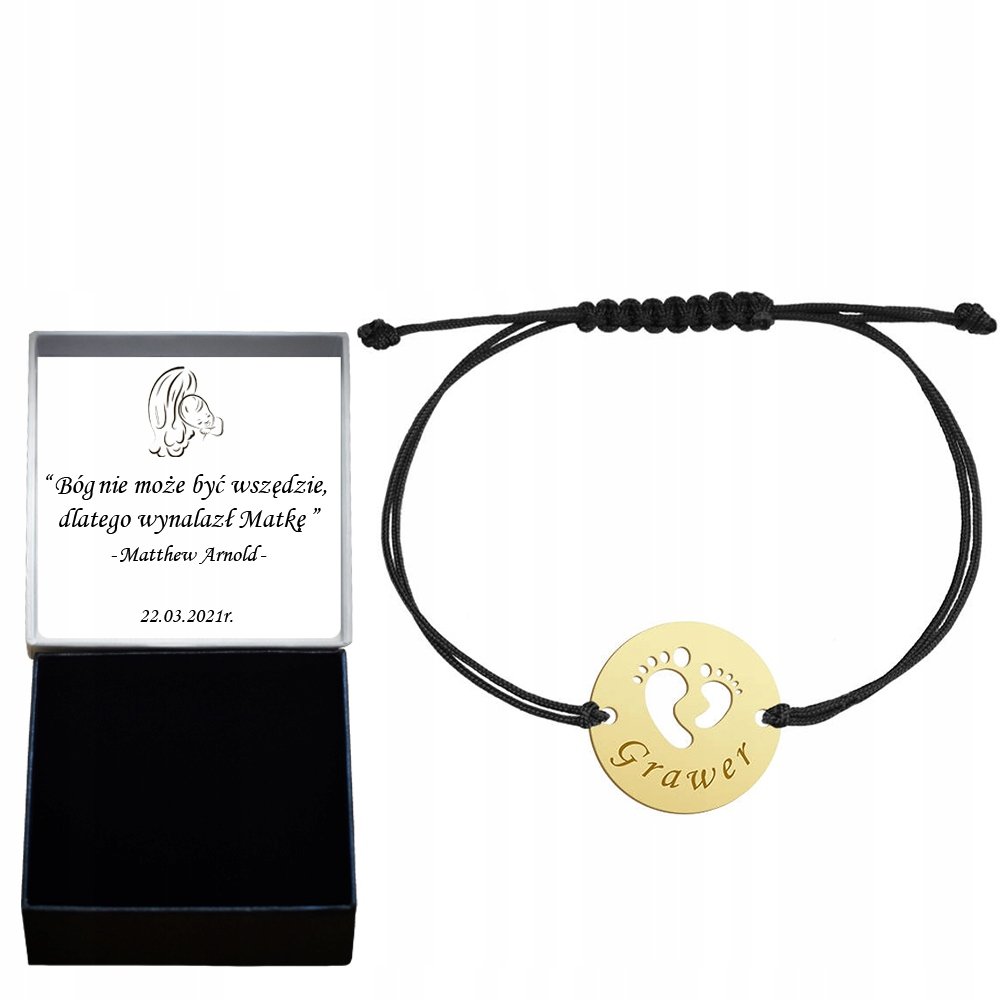 Bransoletka IMIĘ DZIECKA srebro GRAWER GRATIS TABL