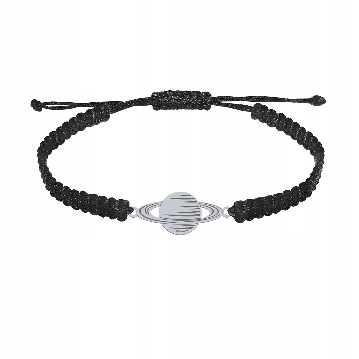 Bransoletka Srebrna z Planetą Makrama Prezent SREBRO 925 GRAWER GRATI