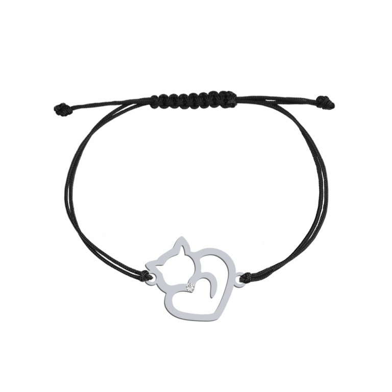 Srebrna Bransoletka KOTEK DEDYKACJA GRATIS