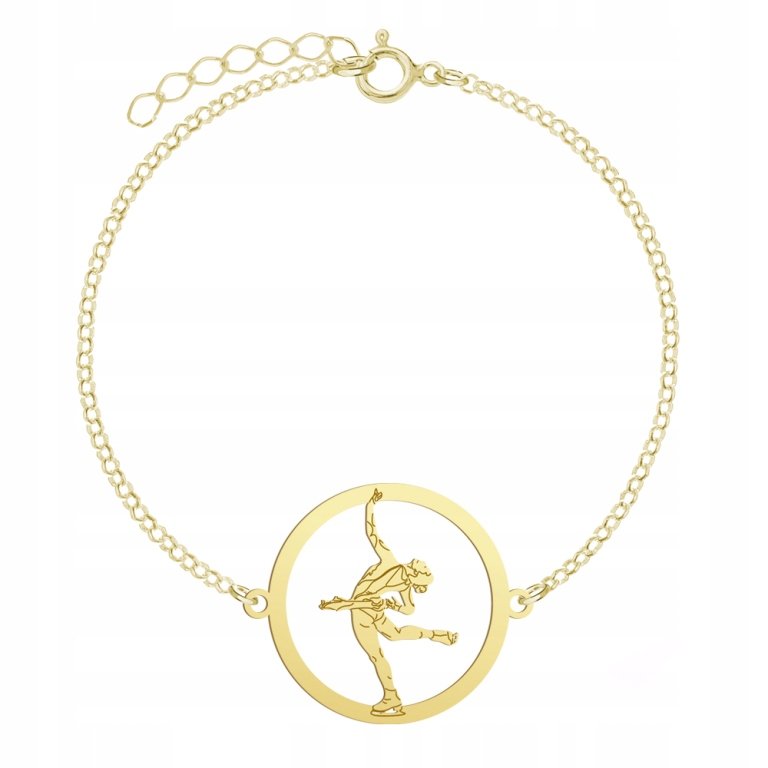 Pozłacana Bransoletka Łyżwiarstwo figurowe GRAWER