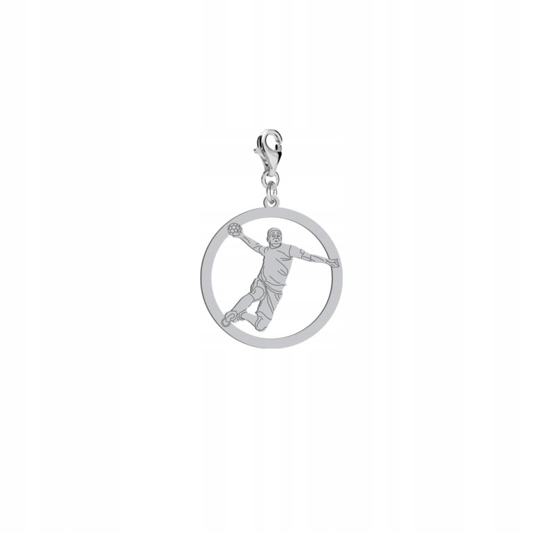 Srebrny Charms Piłka ręczna DEDYKACJA GRATIS