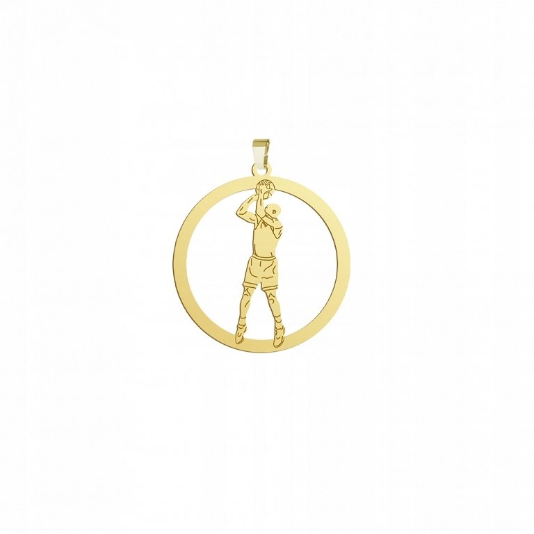 Pozłacana Zawieszka Koszykówka GRAWER DEDYKACJA