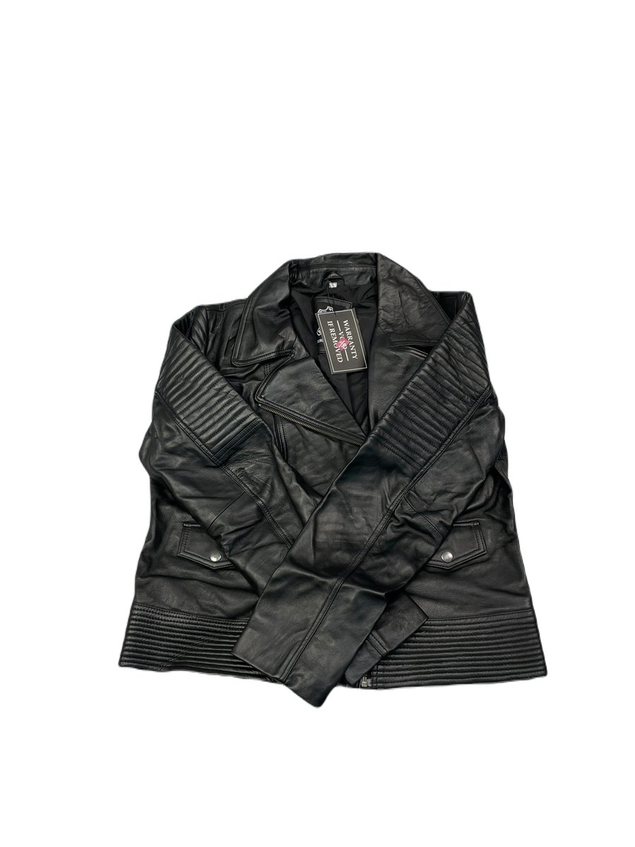 Skórzana kurtka męska czarna REAL LEATHER L