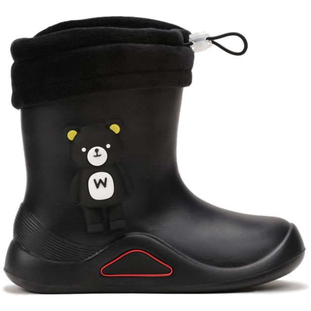 Kalosze Wysokie Ocieplane Wygodne Lekkie Modne Z Misiem Wsuwane Wodoodporne Chłopięce Z Ociepleniem Piankowe Dziecięce Ocieplane Czarne Missi 26