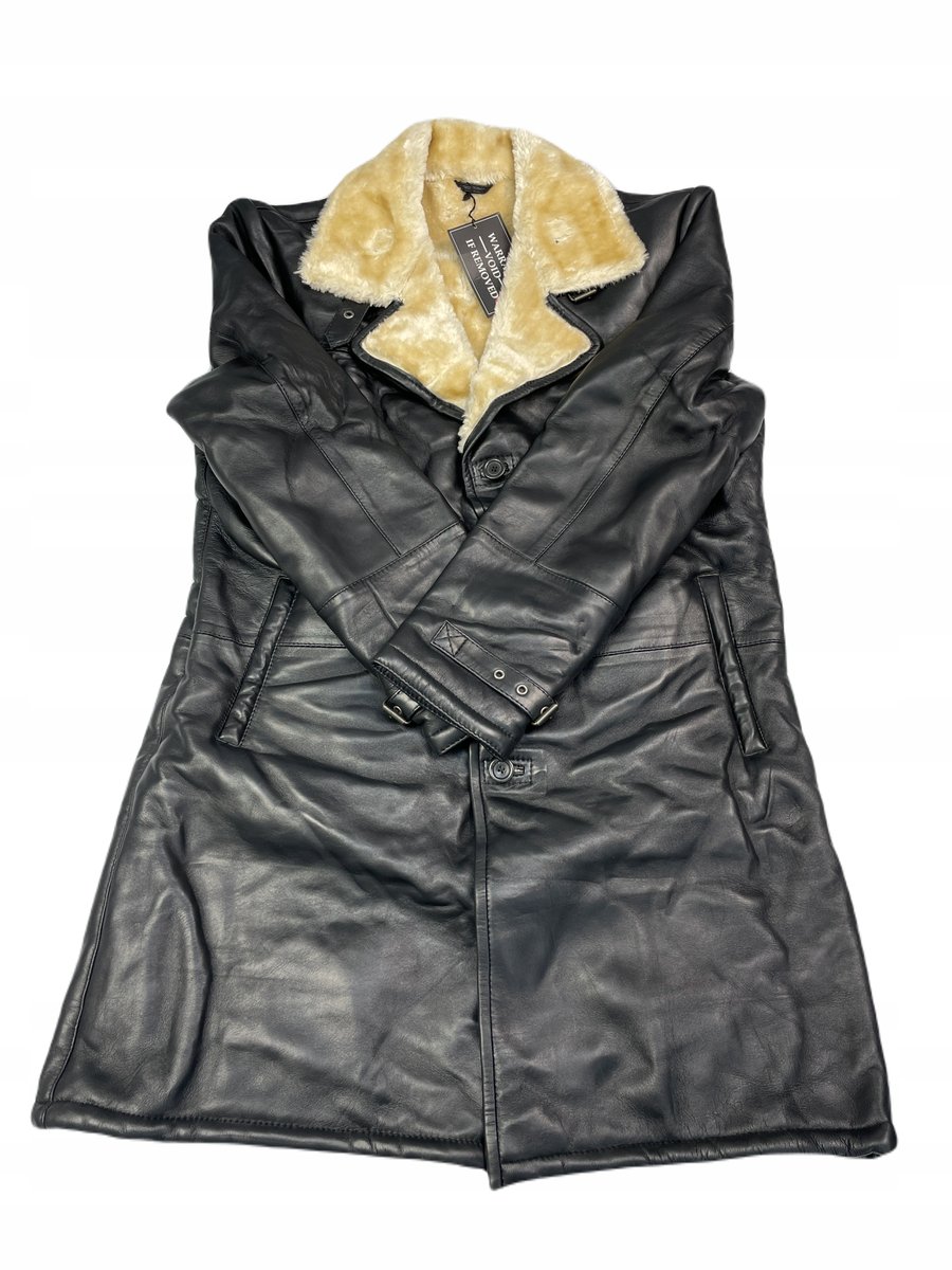 Skórzana kurtka męska czarna REAL LEATHER L