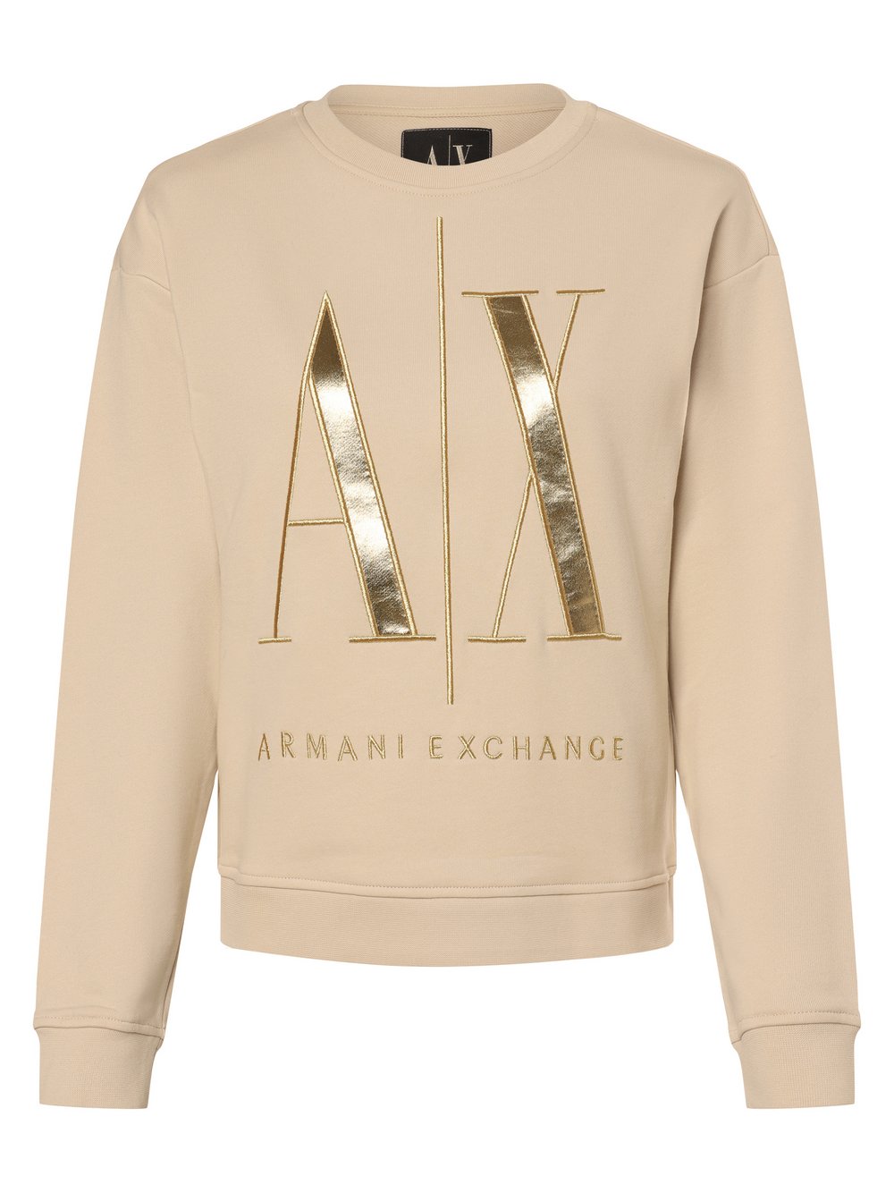 Armani Exchange Bluza damska Kobiety Bawełna beżowy nadruk, XS