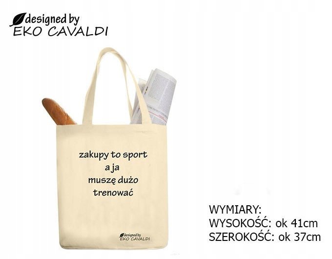 Eko dużo torba na zakupy z nadrukiem śmieszna