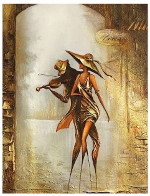 Diamentowa mozaika, NORIMPEX, Kobieta i skrzypek