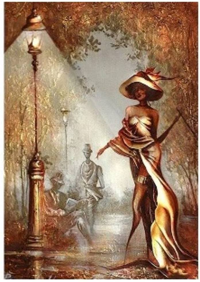 Diamentowa mozaika, NORIMPEX, Kobieta w kapeluszu