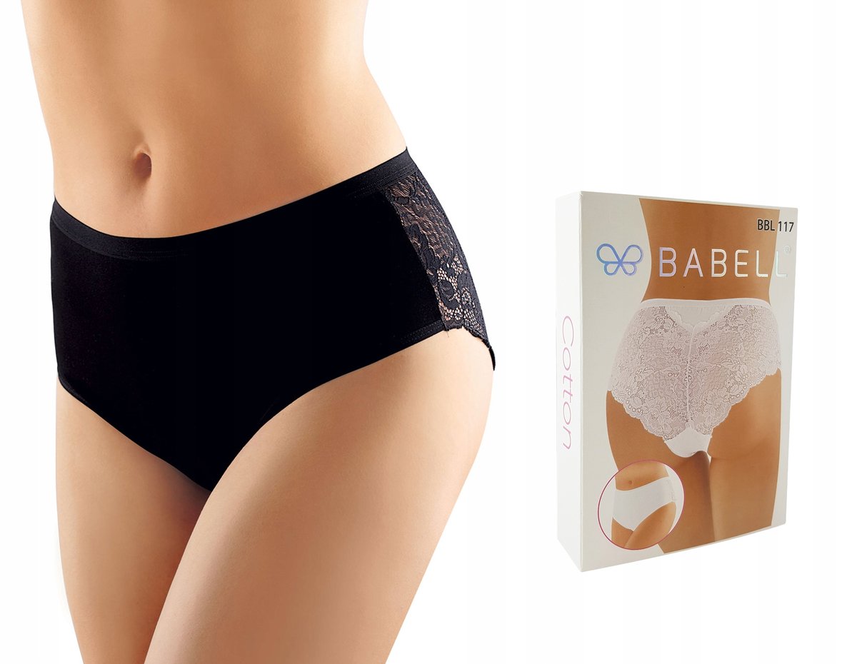 Figi damskie BABELL 117 bawełna, czarny, XL