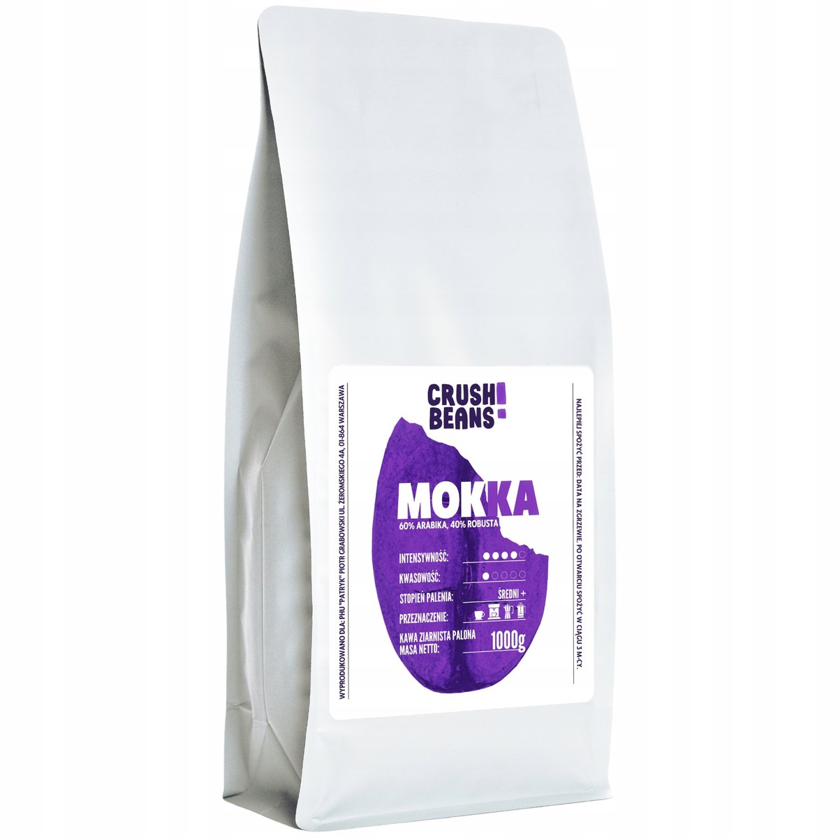 Kawa mielona 1kg MOKKA Crush Beans świeżo palona