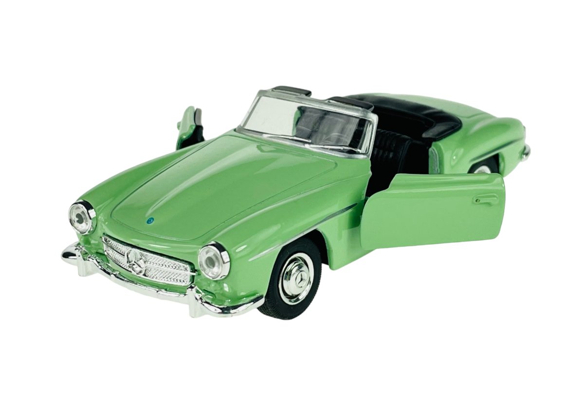 WELLY OLD TIMER 1955 MERCEDES-BENZ 190SL ZIELONY BEZ DACHU 1:34 42311