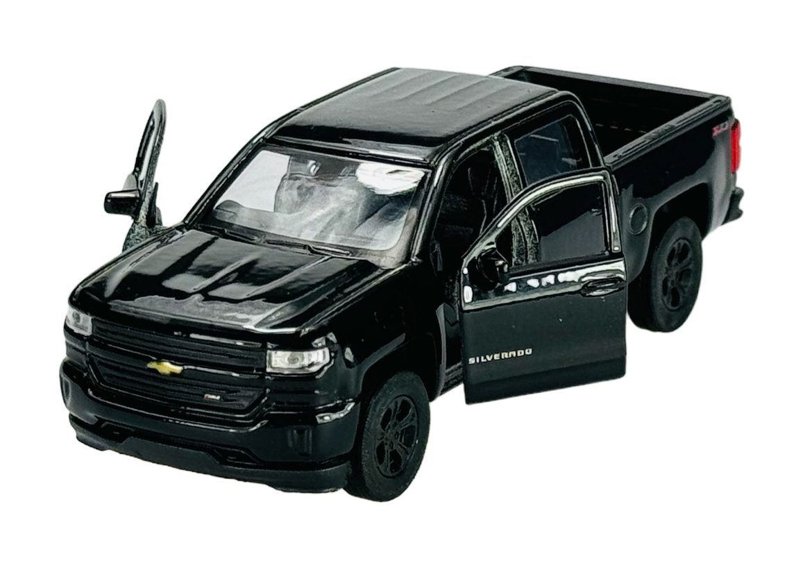 WELLY 2017 CHEVROLET SILVERADO CZARNY 1:34 43750