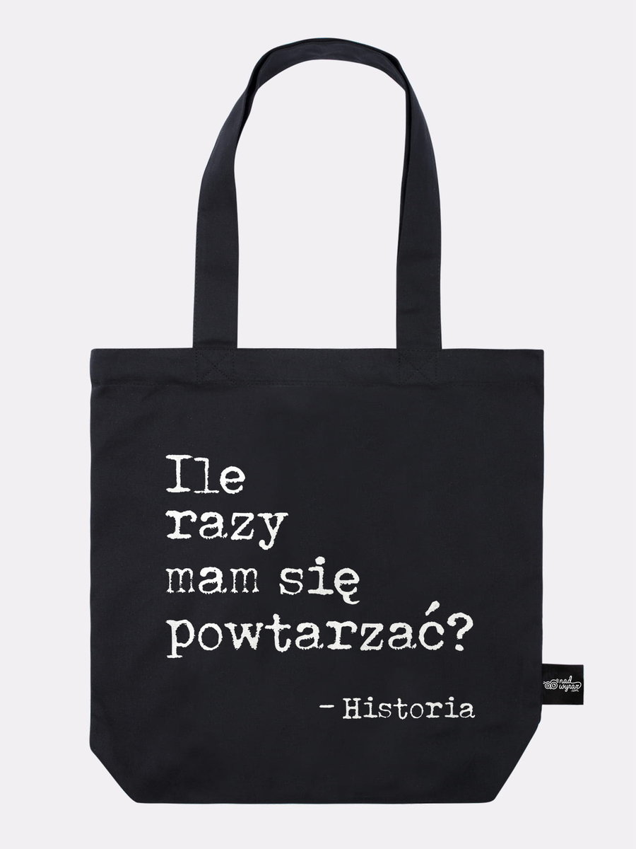 HISTORIA / torba bawełniana / czarna