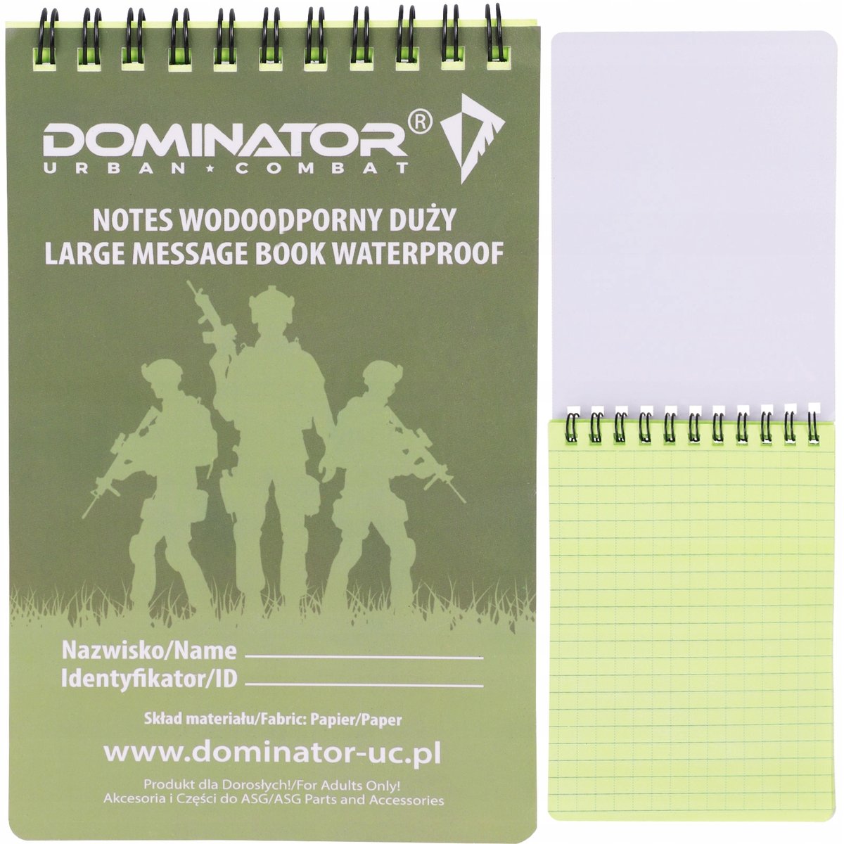 Dominator Notatnik Wodoodporny Small Olive