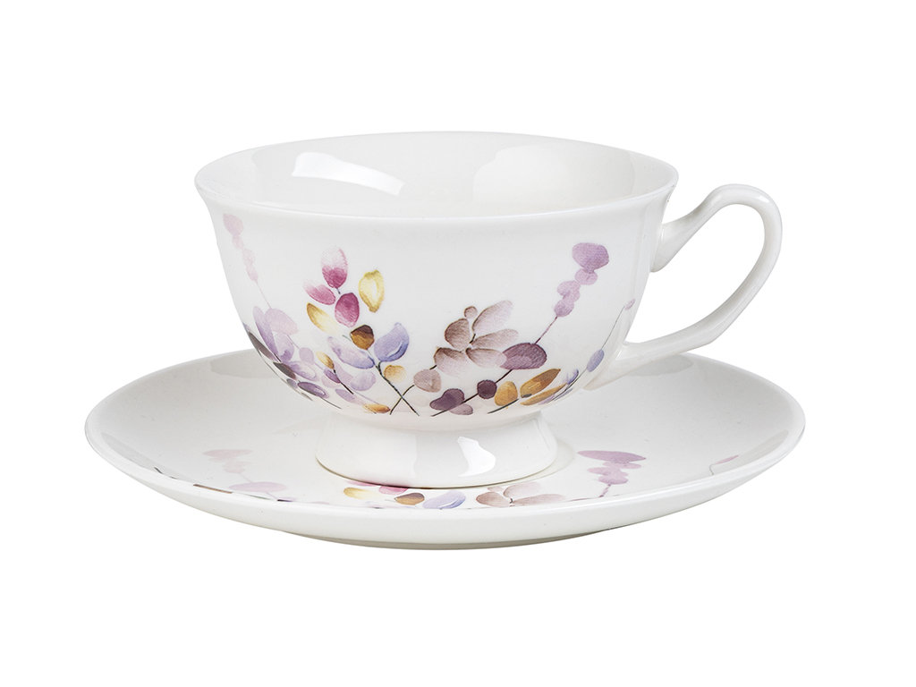 Filiżanka porcelanowa ze spodkiem 230ml Japandi