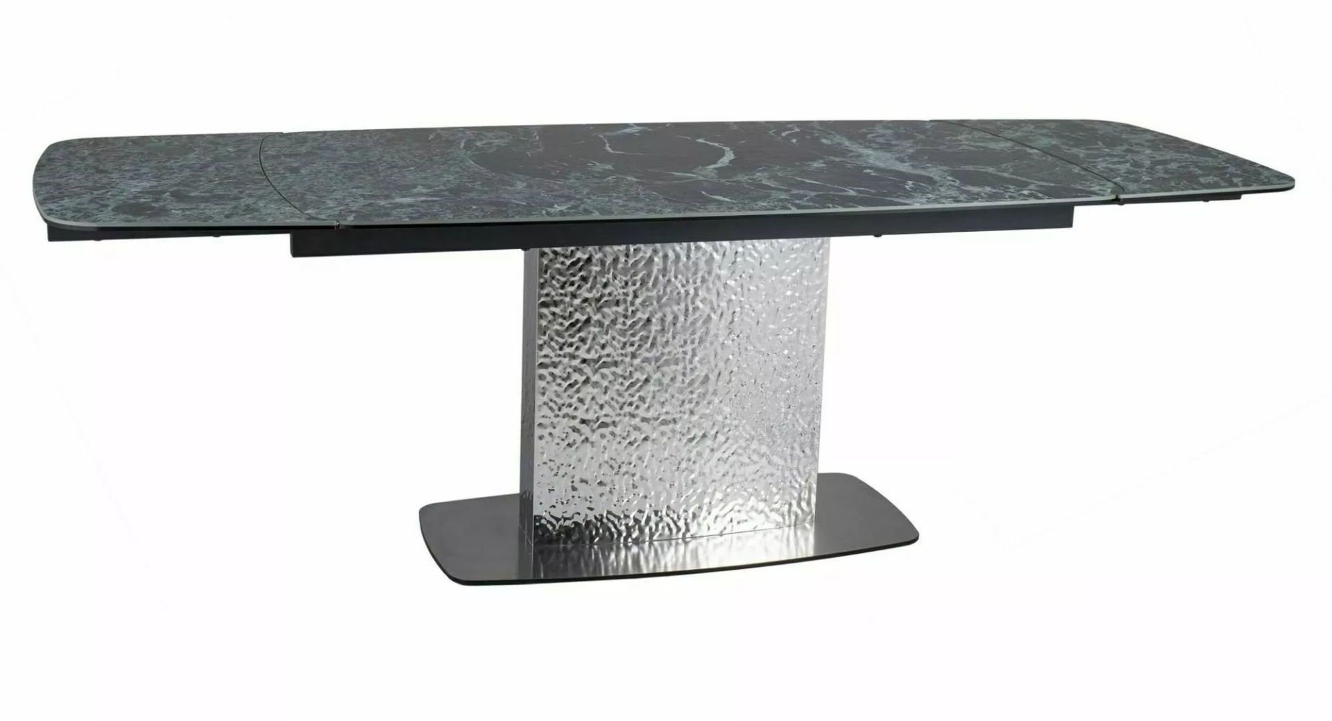 Stół Moncler (160-240)X90 Srebny / Ceramic Morski Verde Alpi