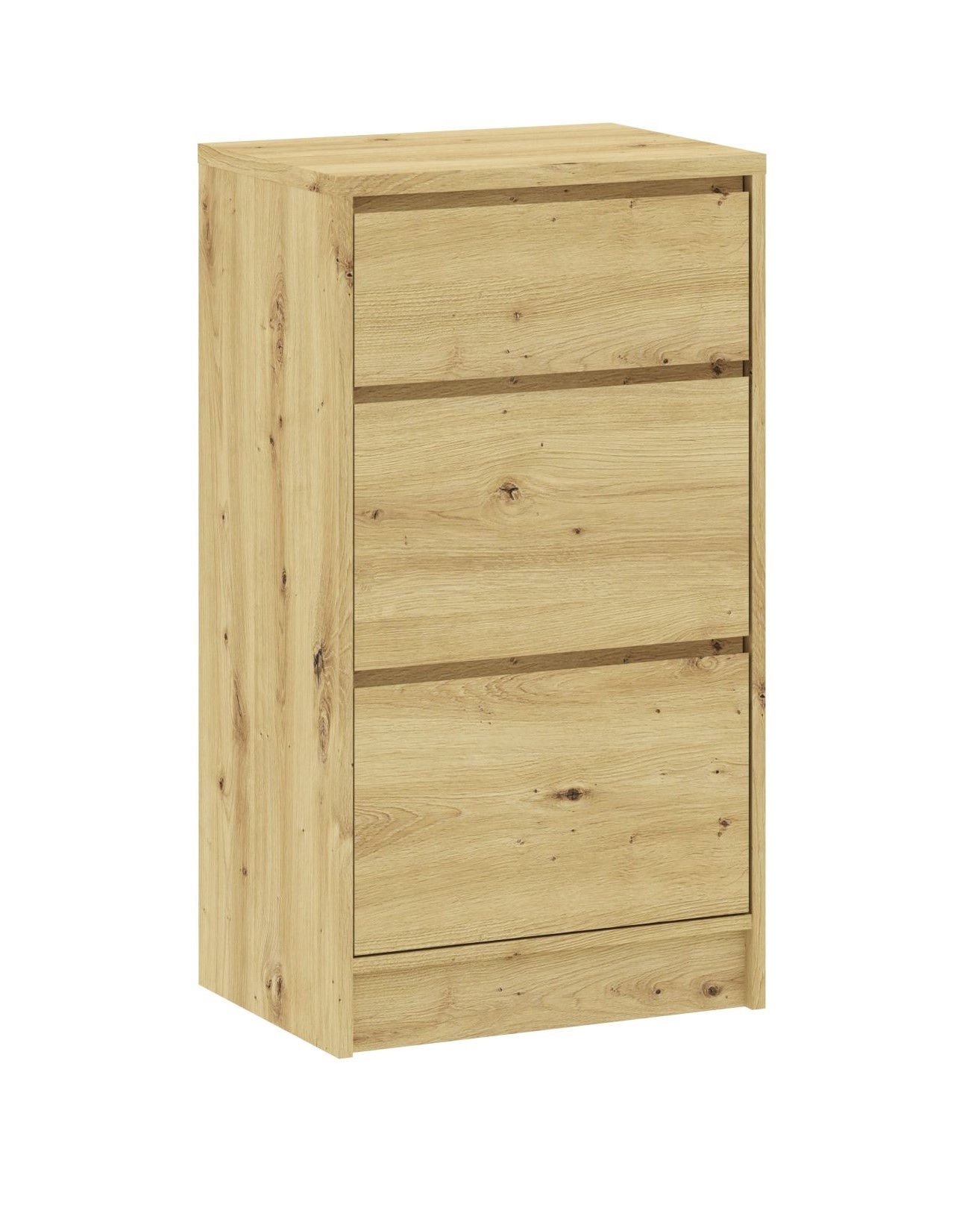 Komoda Wąska Basit 3S Dąb Artisan z Listwą Dwustronną