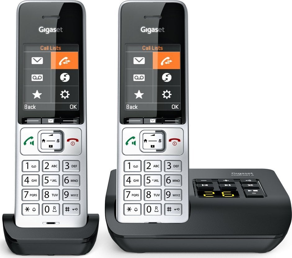 Telefon stacjonarny Gigaset Gigaset COMFORT 500A Duo, analogue telephone silver/black, 2 handsets