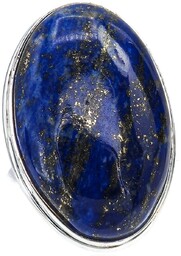 Lapis Lazuli Przepiękny Duży Pierścionek Srebro R10-26 Certyfikat Unikat