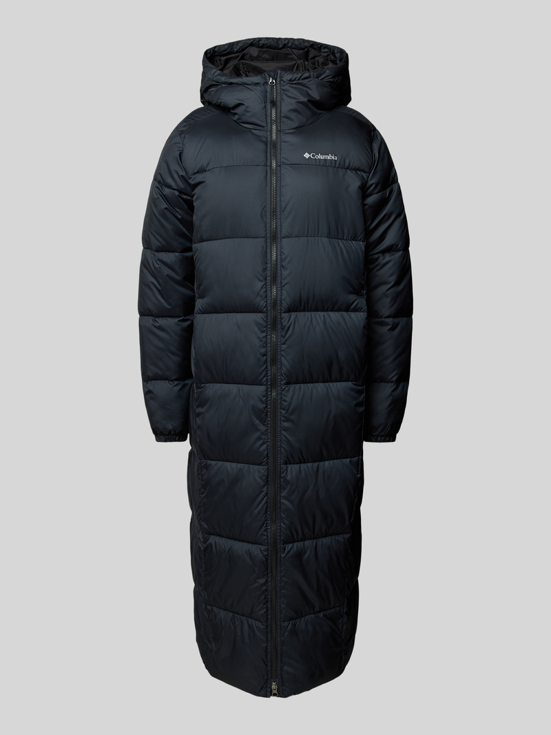 Płaszcz pikowany z nadrukiem z logo