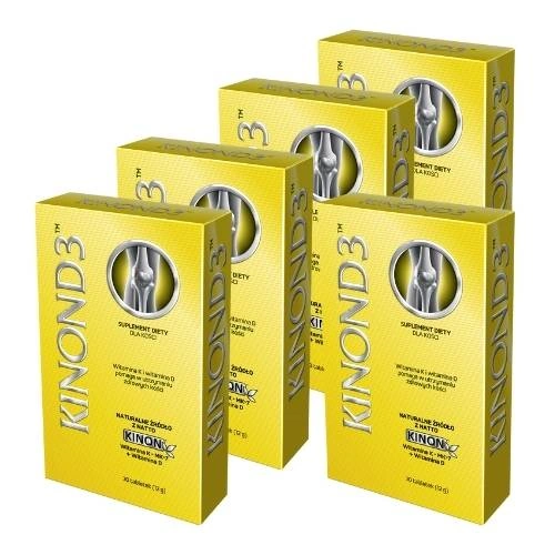5 x Kinon D3 - witamina D3 + K2 MK7 - 5 x 30 tabletek