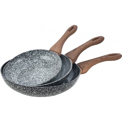Kinghoff 3 PATELNIE GRANITOWE GRANIT WOOD KH-1030 KH-1030