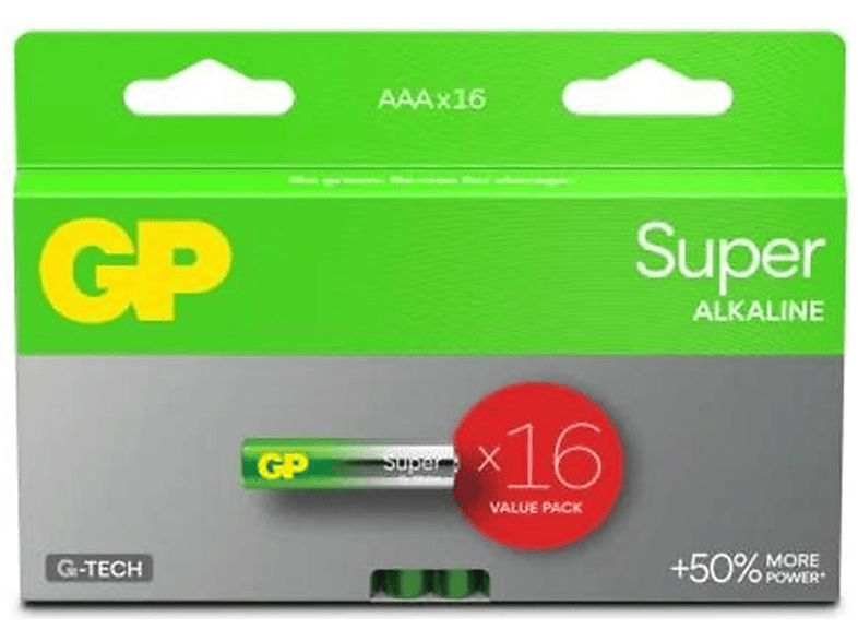 Baterie alkaliczne AAA/LR03 GP Super Alkaline 24A21-DBV16 16 szt.