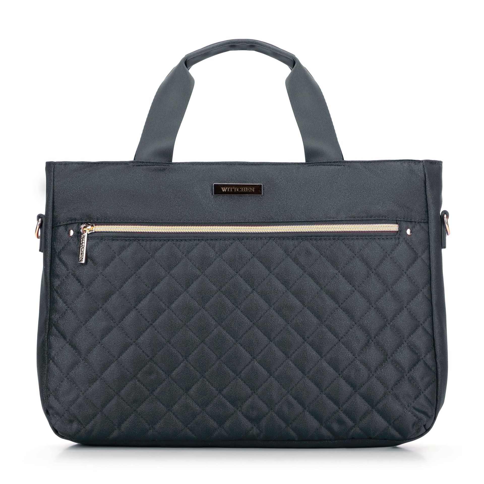 Torba na laptopa 14'' biznesowa z pikowaniem szara