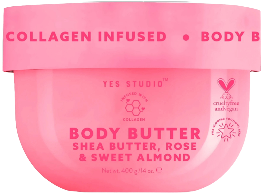 Yes Studio Masło do ciała masło shea, róża i słodki migdał 400 ml