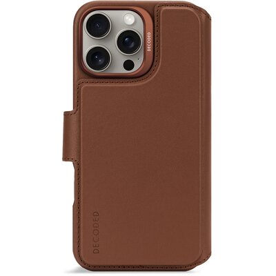 Etui DECODED Leather Detachable Wallet MagSafe do Apple iPhone 16 Pro Max Brązowy | Bezpłatny transport