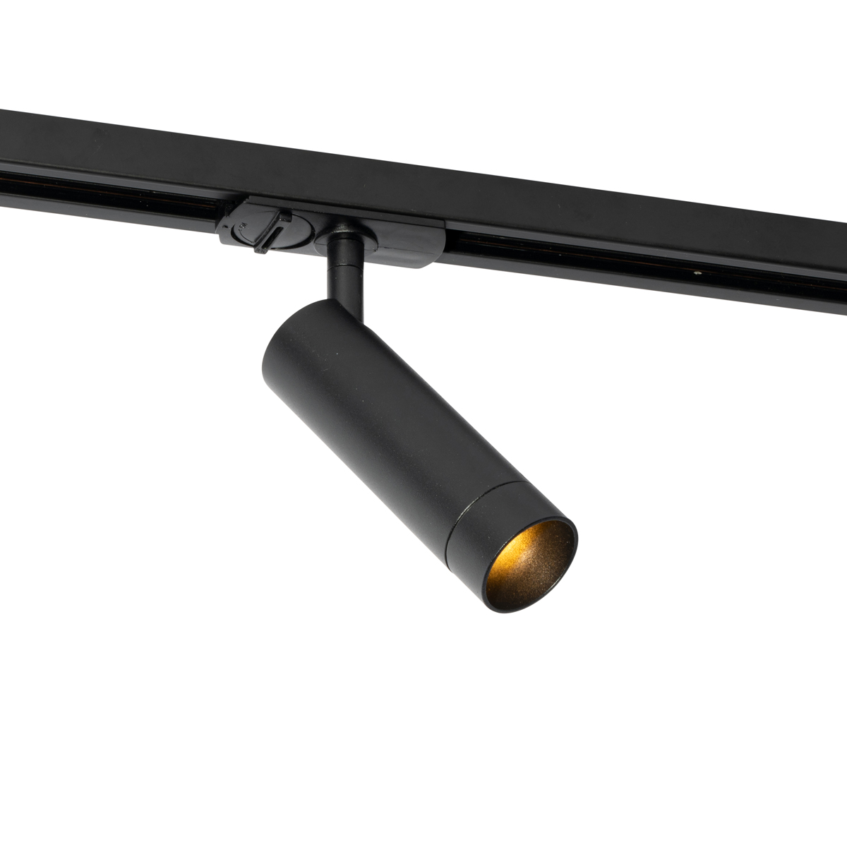 QAZQA Nowoczesny reflektor czarny do systemu szynowego jednofazowego 35 mm - Iconic Jeana Luxe
