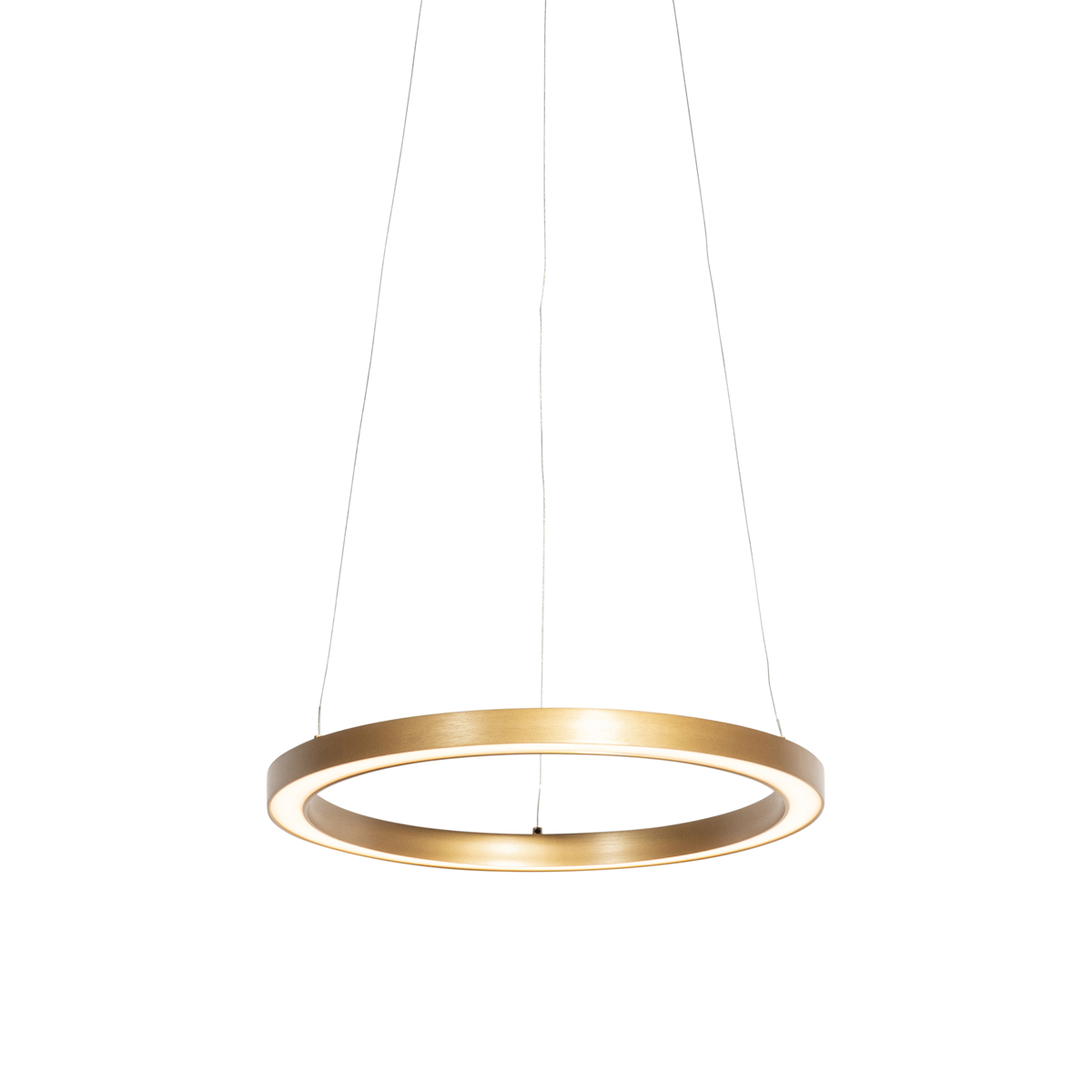 QAZQA Professional Złota lampa wisząca 40 cm w komplecie z LED o 3 stopniowym ściemnianiu - Girello
