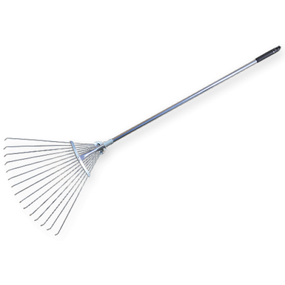 Grabie wachlarzowe metalowe 19 cm, regulowane z trzonkiem