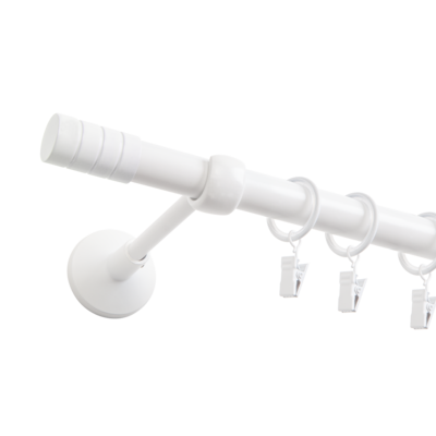 Karnisz pojedynczy Vito I 200 cm 19 mm biały mat GO/ON!