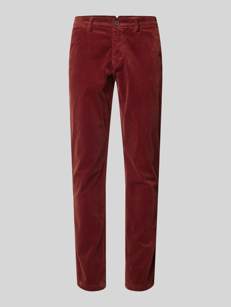 Spodnie sztruksowe o kroju slim fit model ‘Subway’
