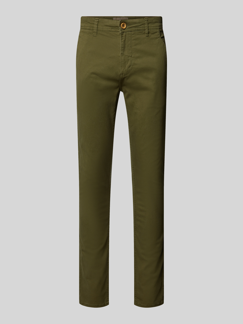 Spodnie o kroju slim fit z wpuszczanymi kieszeniami i kieszeniami z tyłu model ‘NATAN’