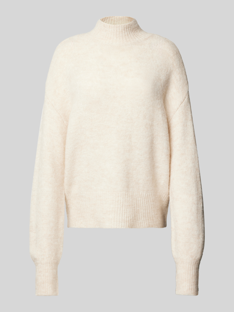 Sweter z dzianiny ze stójką model ‘ANNE’