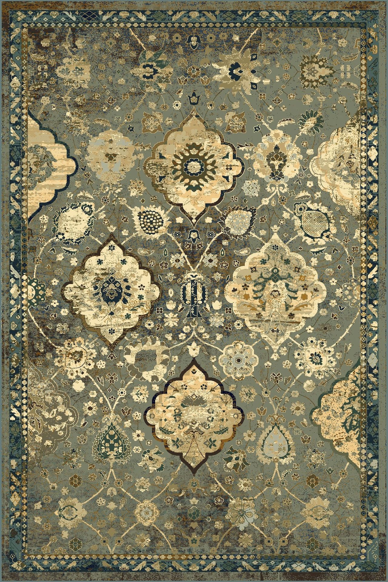 Dywan Tradycyjny Polonia Abrash Light Blue 200X300