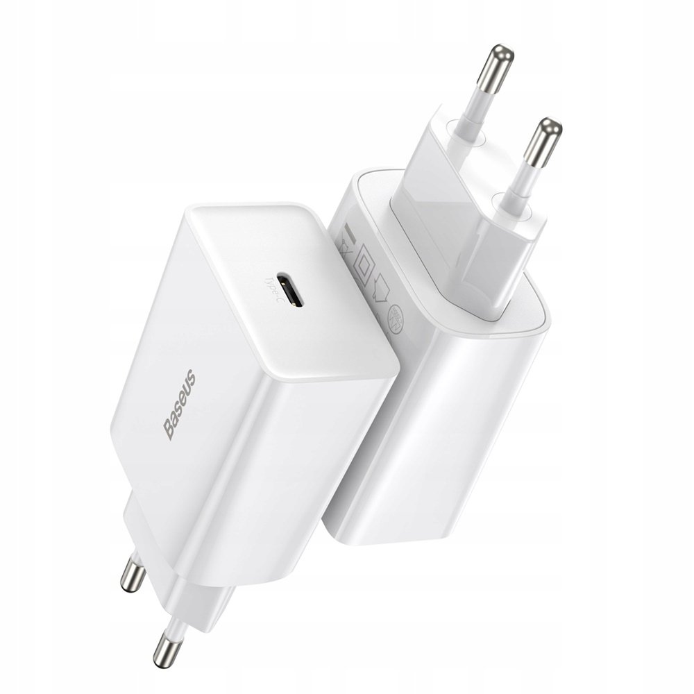 Baseus Ładowarka szybkie ładowanie 20W USB-C sieciowa 65W biała PD 3A