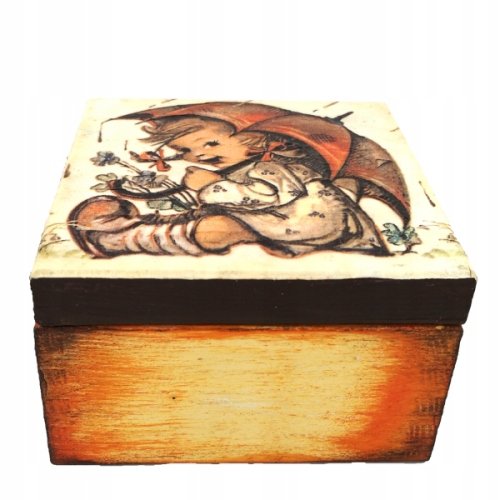 Szkatułka drewniana - szczęśliwy jak dziecko