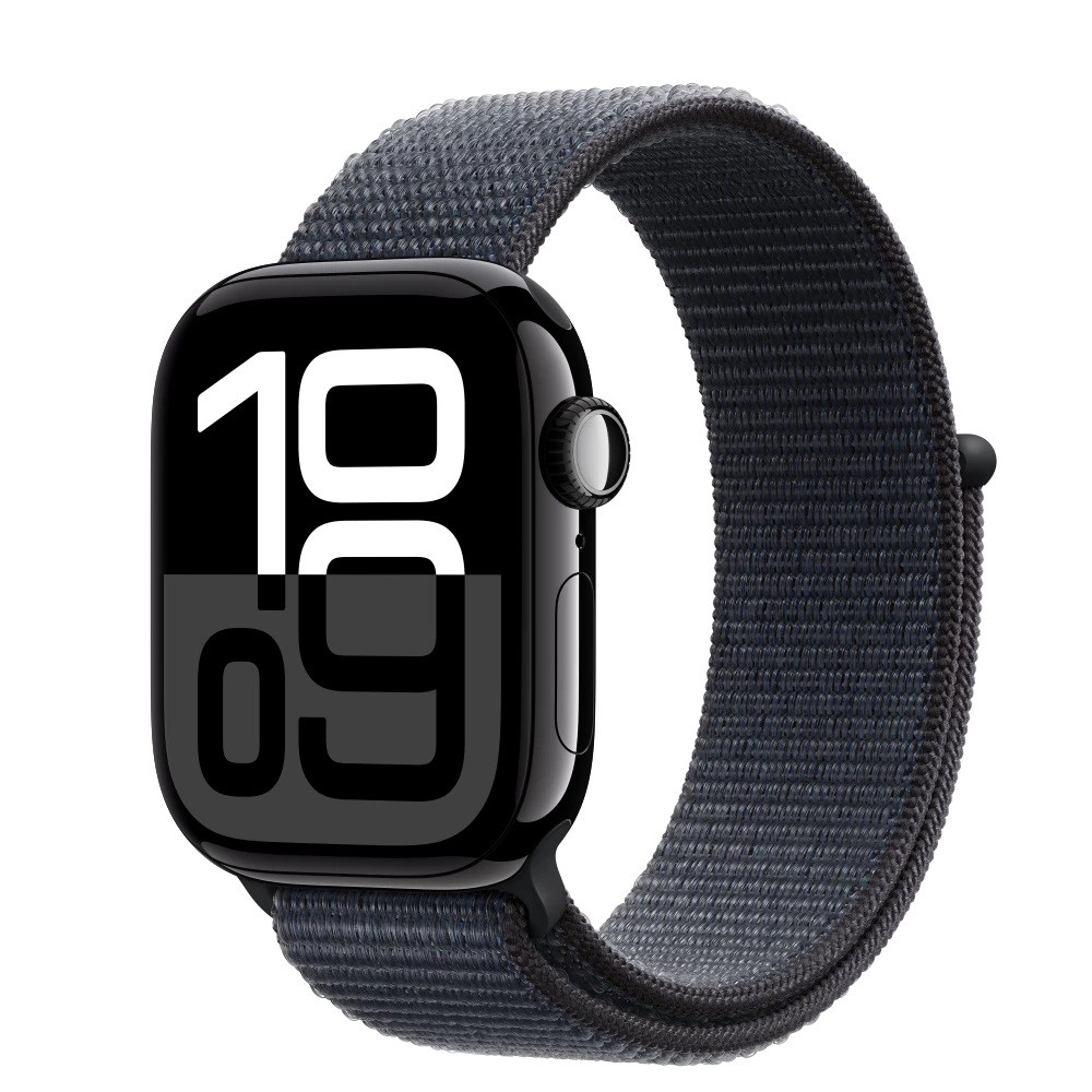 Apple Watch 10 GPS + Cellular 42mm z aluminium onyksu opaską sportową Czarny